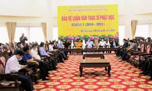 Đoàn lãnh đạo các cơ quan thăm Học viện Phật giáo VN tại Hà Nội