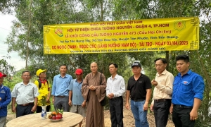 Hội Từ thiện chùa Tường Nguyên khởi công 3 cầu giao thông nông thôn tại tỉnh Tiền Giang và Long An