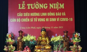 Lễ tưởng niệm, cầu siêu cho nạn nhân bị tử vong do dịch bệnh Covid – 19 tại chùa Liên Phái