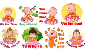 Sử dụng stickers biểu cảm mang nội dung Phật giáo trên ứng dụng Zalo