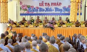 Vĩnh Long: Trang nghiêm lễ tạ pháp khóa An cư kiết hạ PL.2567 tại chùa Thiên Phước